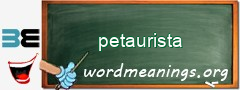 WordMeaning blackboard for petaurista